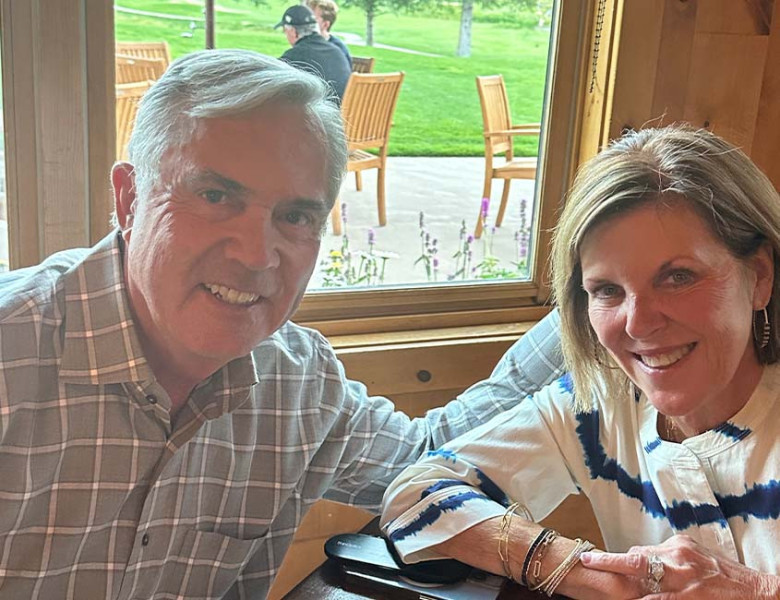 Skip Courtney with his wife Debbie Sherrill Courtney