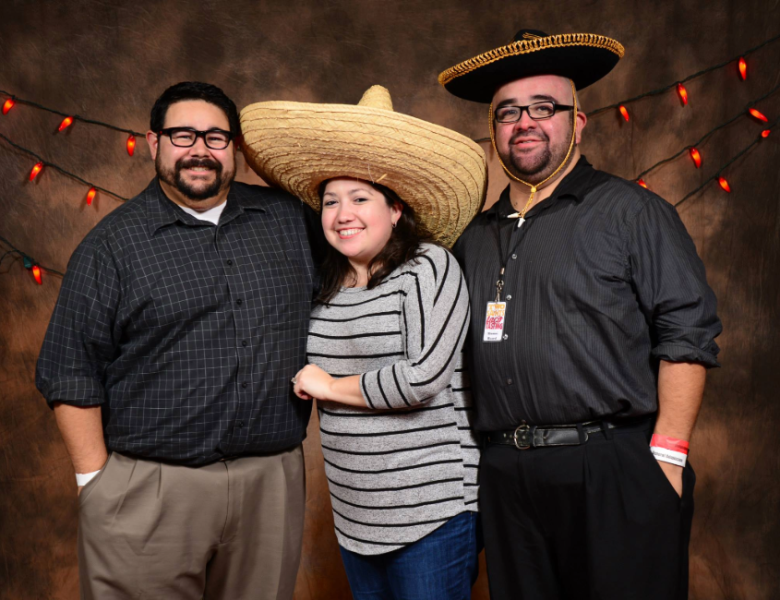 Joe Garcia and Dan Garcia pose with family at a previous Two Saints event.