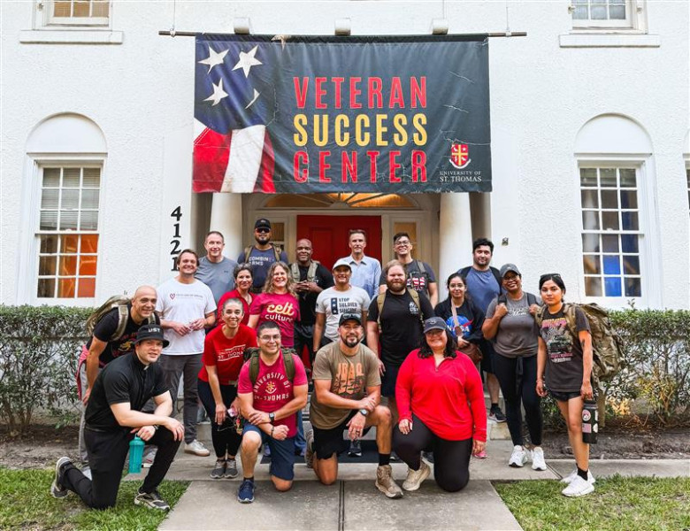 The campus community joins UST veterans for a 9/11 Ruck to Remember on Sept. 11, 2025.