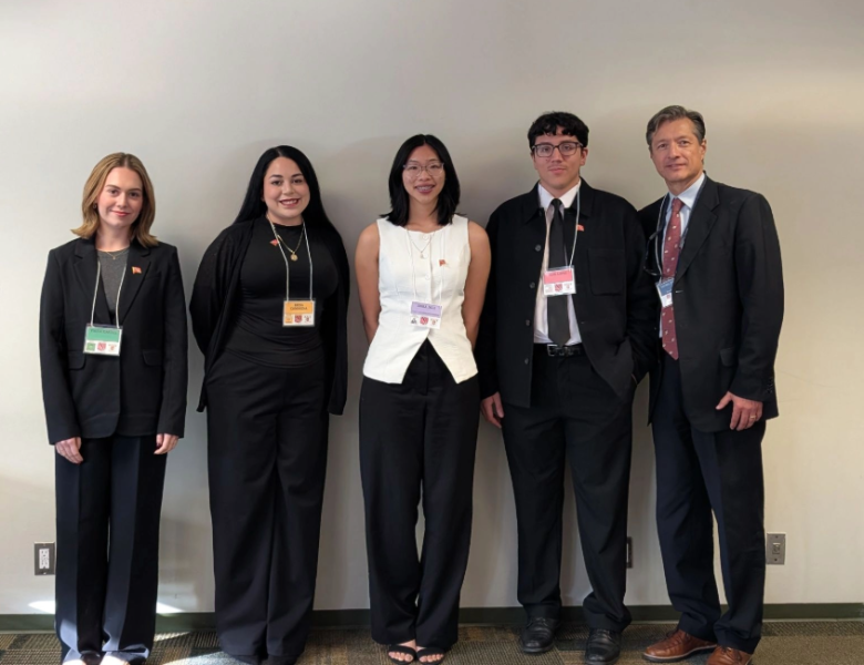 Students pose following the ESMOAS conference with Dr. J. Ulyses Balderas.