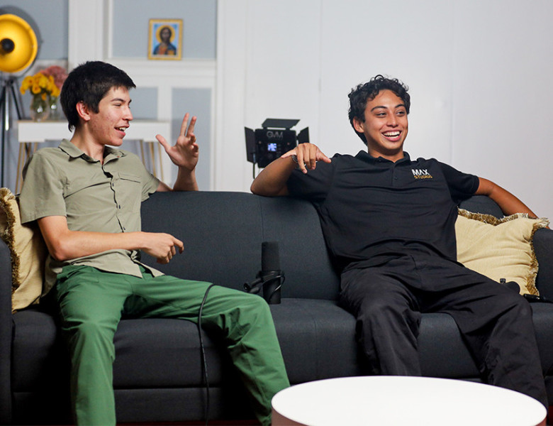 Norman Barud talking with BOLD Host Edgardo Giron during the interview on BOLD. 