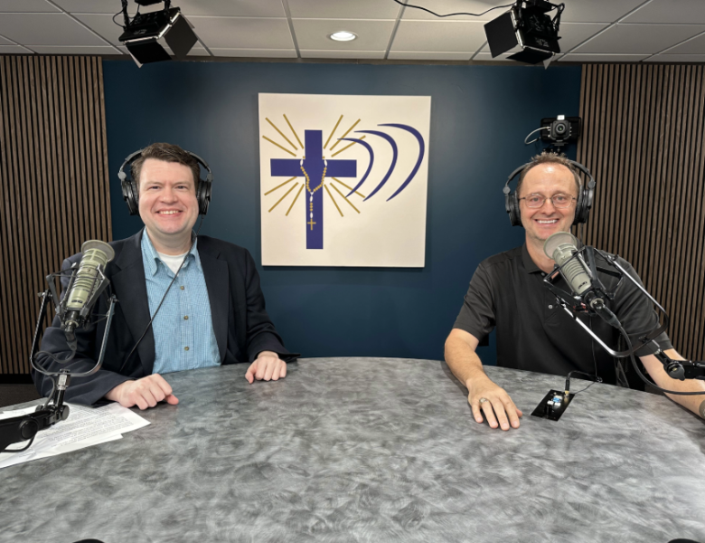 Guadalupe Radio Network Executive Director Wyatt Goolsby and Dr. Steve Provence