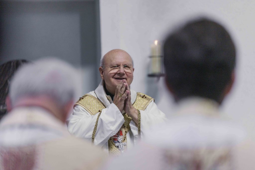 Archbishop Sorrentino in the Chapel of St. Basil at UST-2026-3947